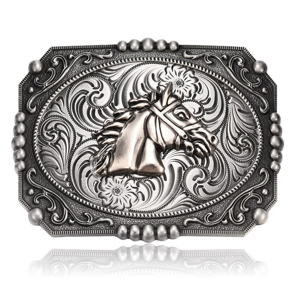 5030 Horse Belt Buckle , Western Cowboy Cowgirls Vintage Belt Buckles Boys